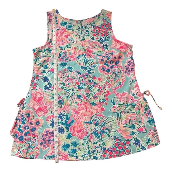 Lilly Pulitzer Sleeveless Serene Blue Gypsea Koi Fish Tunic Womens size Large - Picture 11 of 13